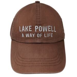 Sansegal Lake Powell A Way of Life Hat Brown One Size Baseball Cap Slideback